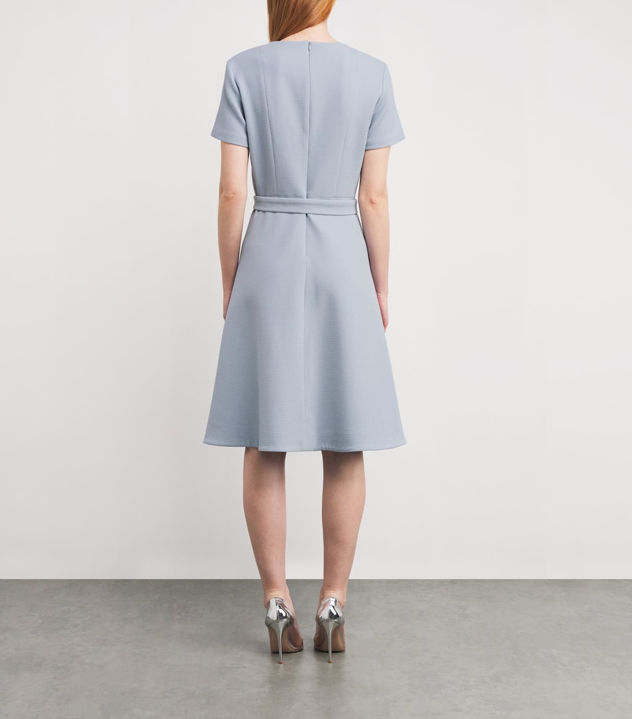 Stretch-Virgin Wool Midi Shift Dress GREY Image 3
