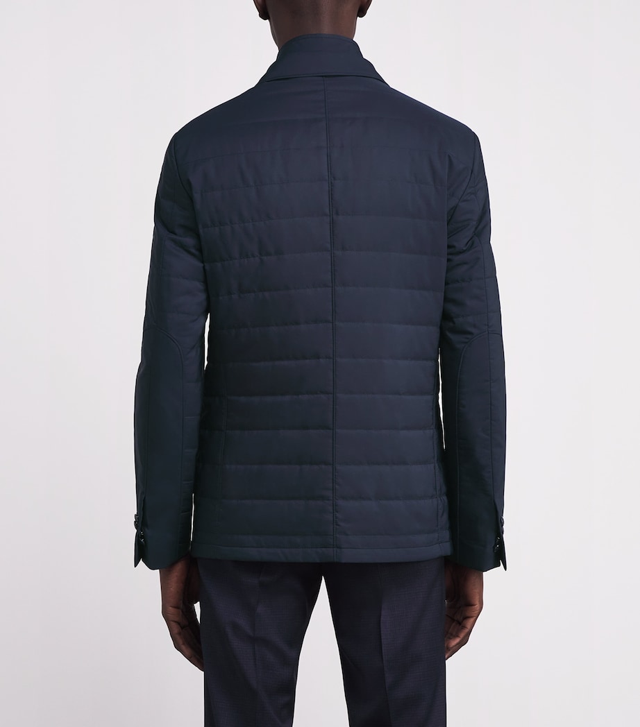 Technical Hybrid Blazer Jacket 001 NAVY BLUE Image 4