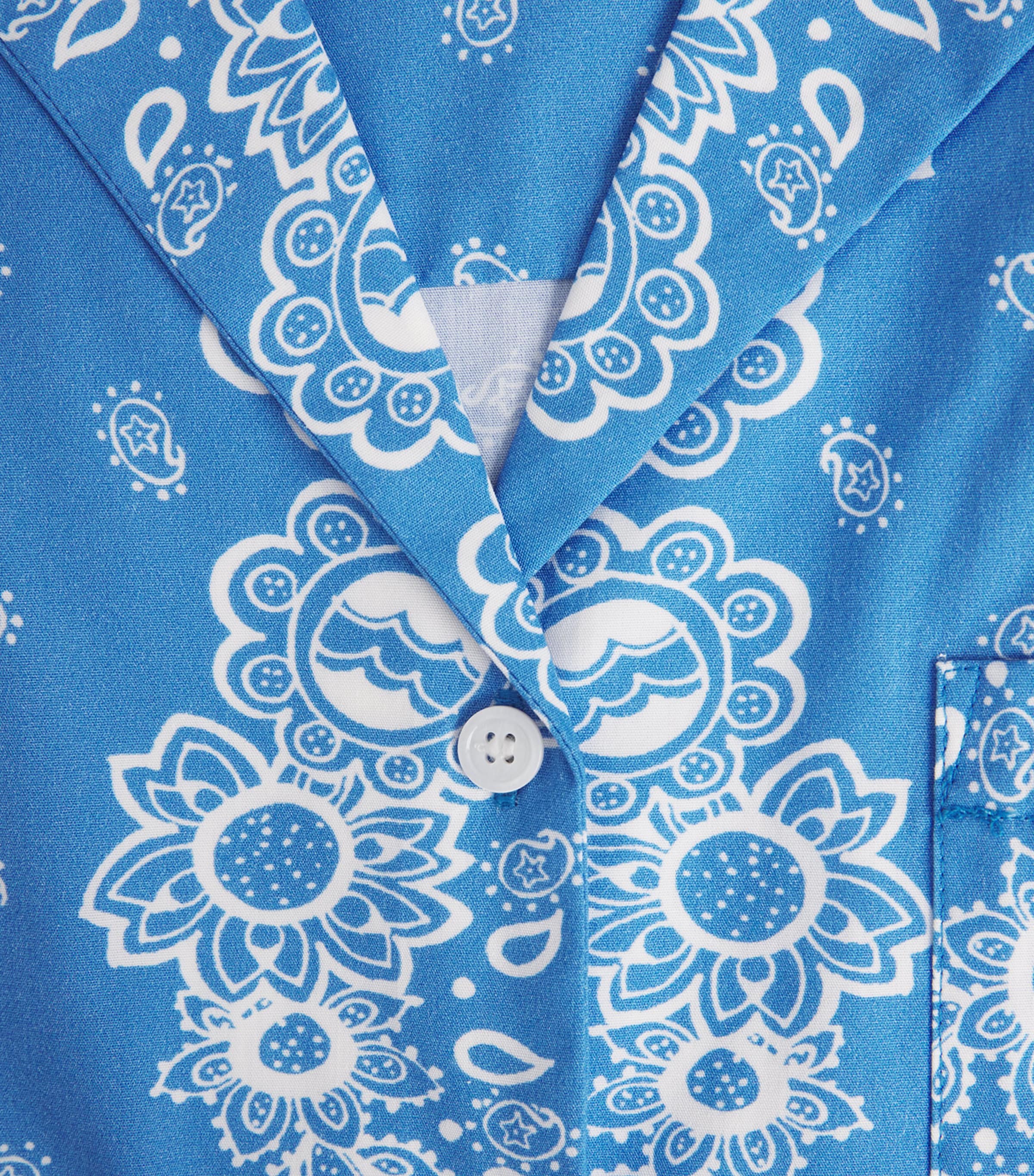 Maje Womens Cotton Printed Shirt Sky Blue Bandana Image 6