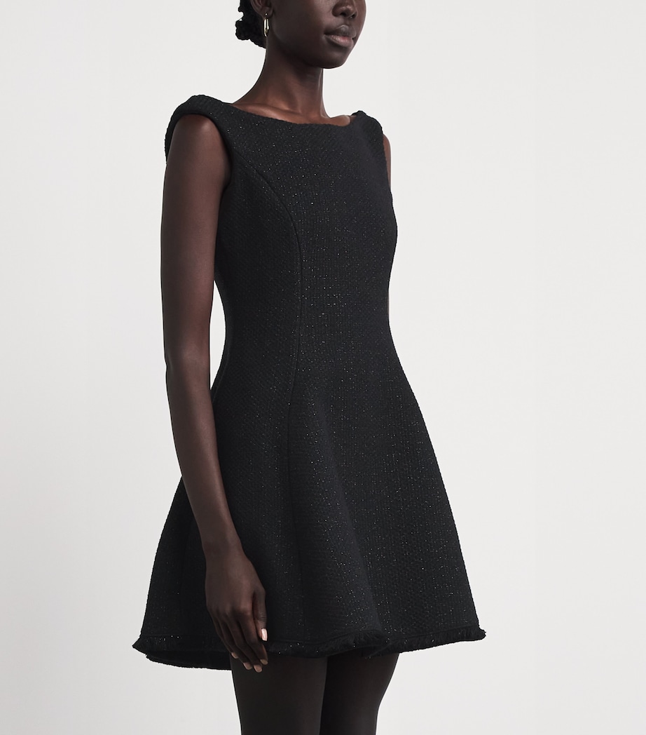Maje Womens Tweed Mini Dress Black Image 4