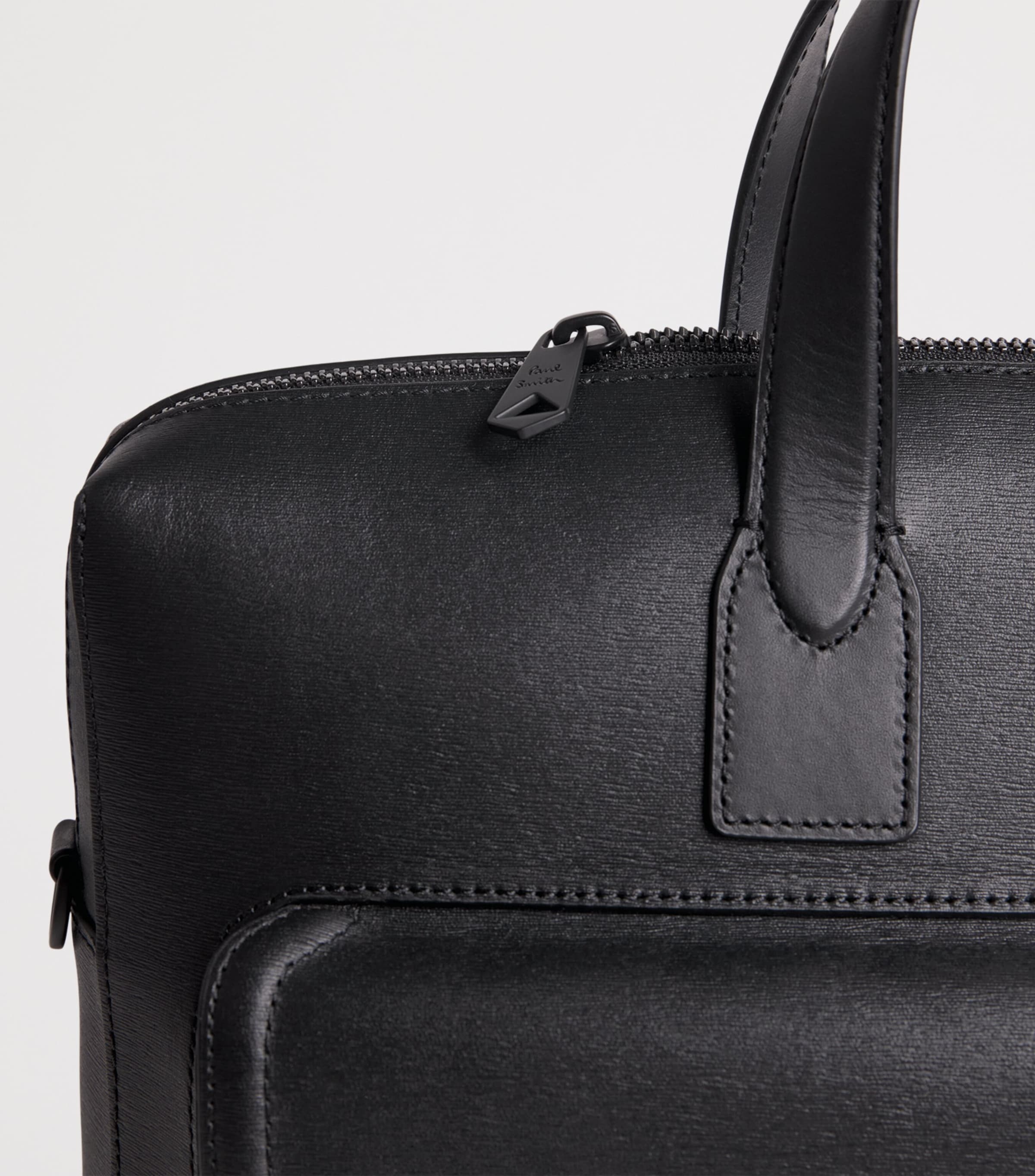 Leather Folio Bag BLACK Image 4