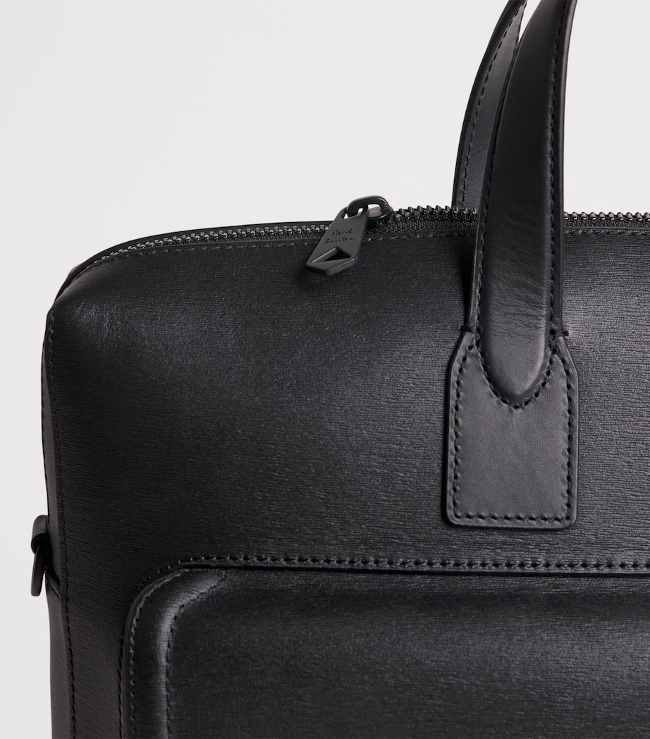 Leather Folio Bag BLACK Image 4