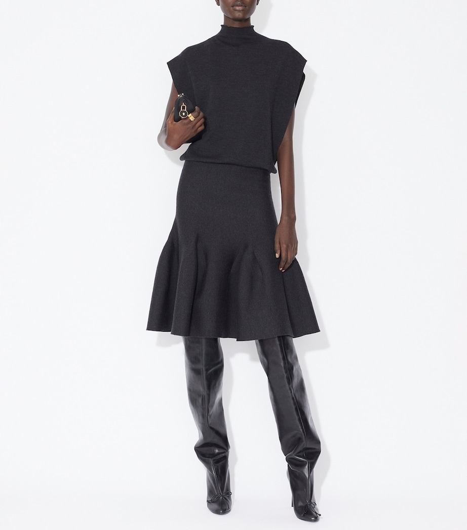 Alaïa Womens Merino Wool Bodysuit Ebene Image 2