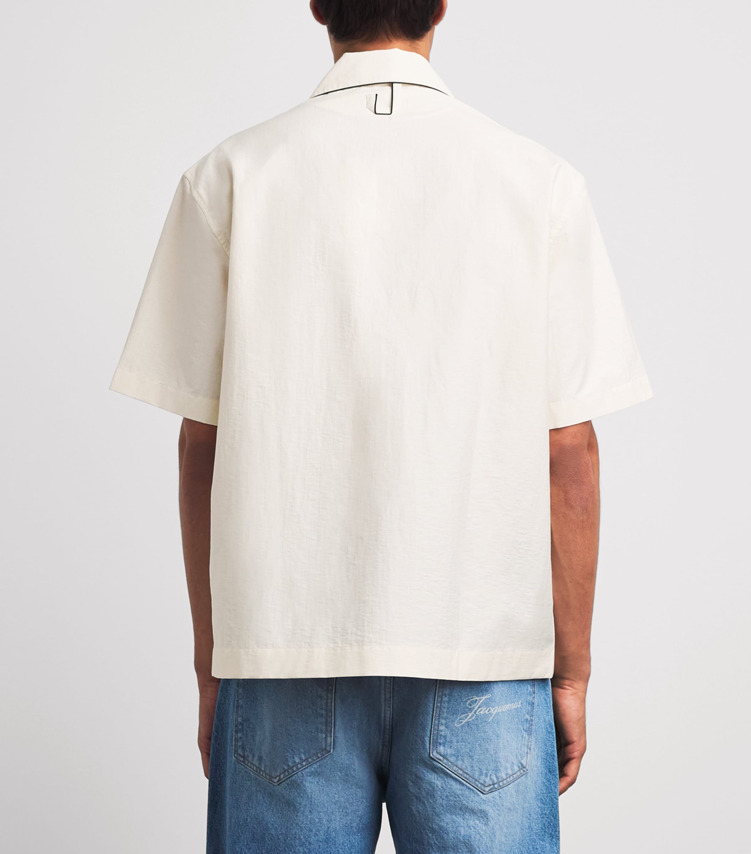 Jacquemus Mens Cotton Pyjama Short-Sleeve Shirt Off White Image 5