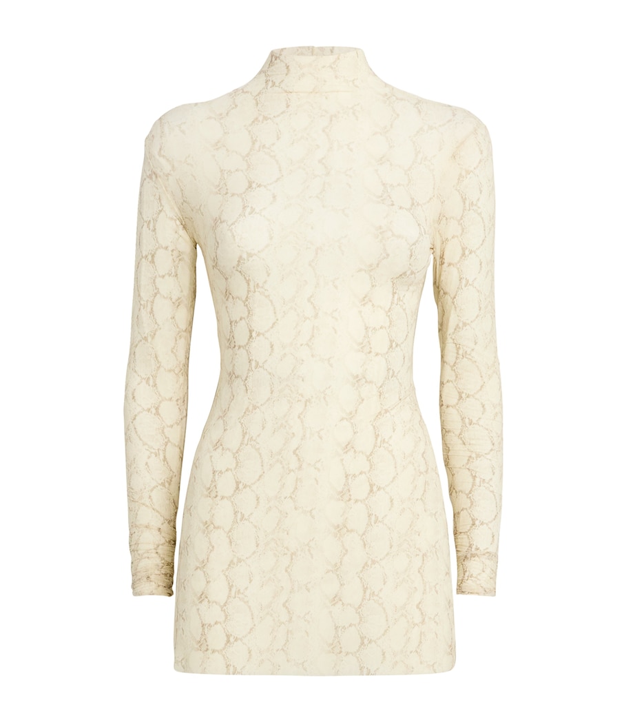 Milky Sheer Tunic Top STONE PASTEL SNAKE P Image 1