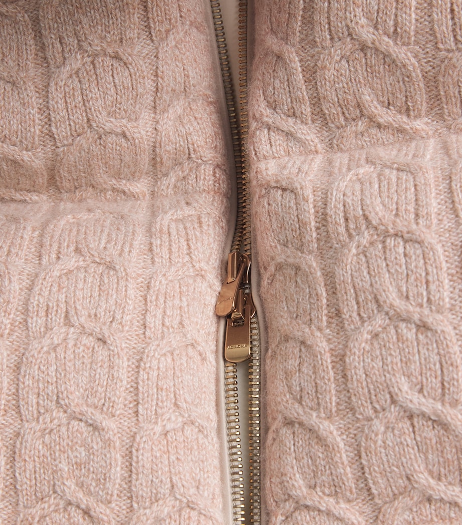 Cashmere Quilted Gilet P06PINK - ROSE' Image 5