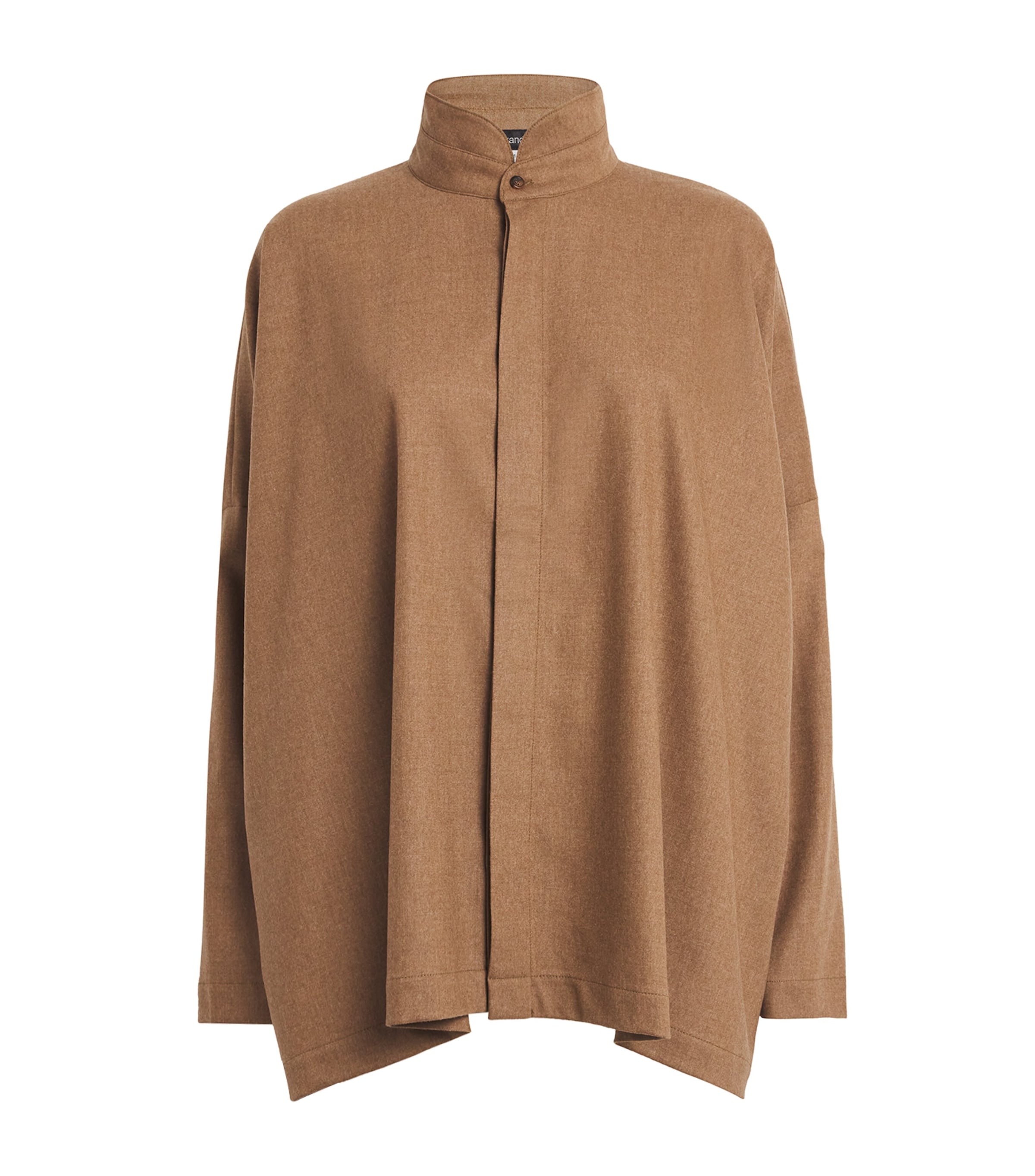 Eskandar Wool-cashmere-blend Wide Shirt In Beige