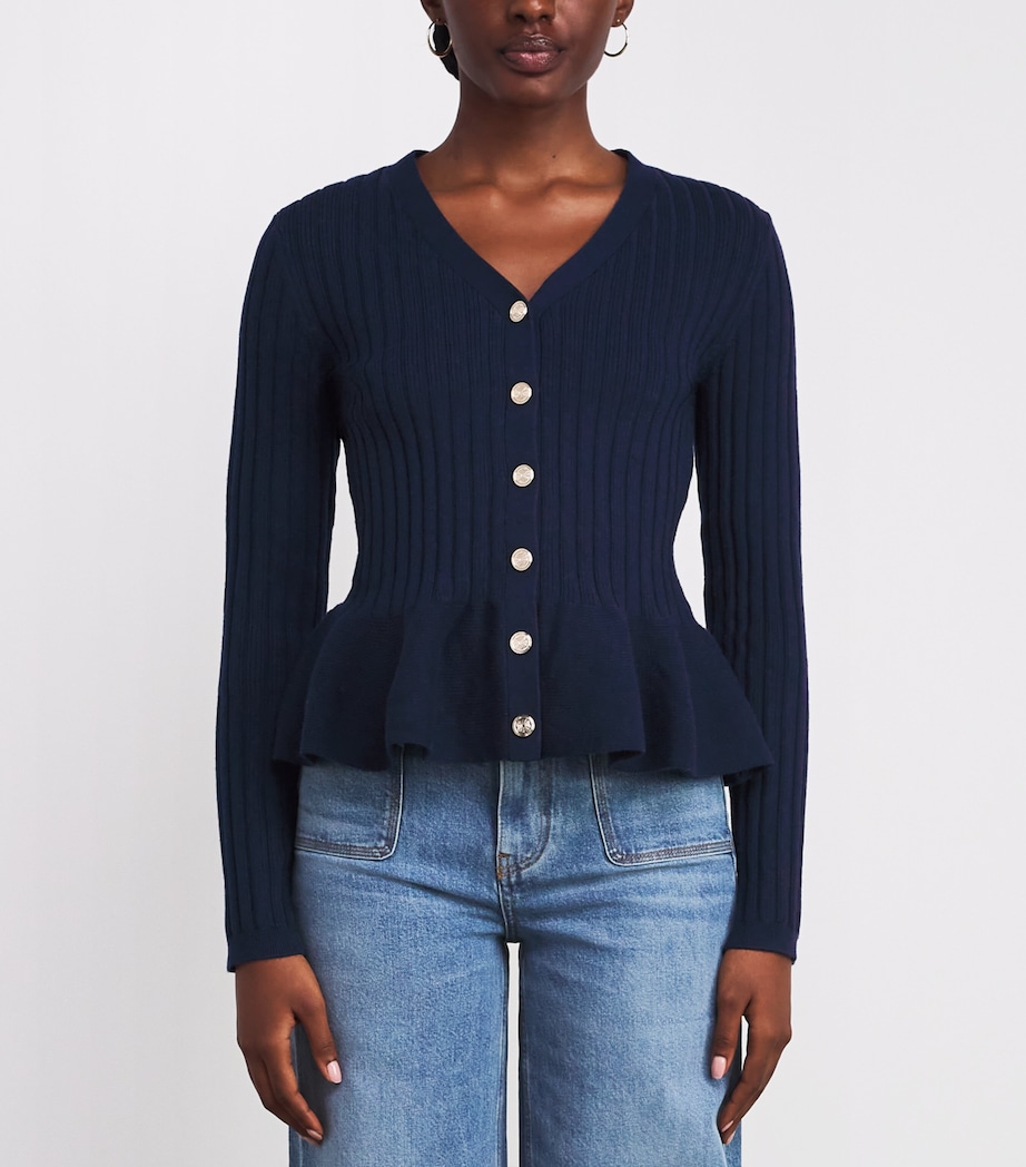 Peplum Cardigan NAVY Image 3