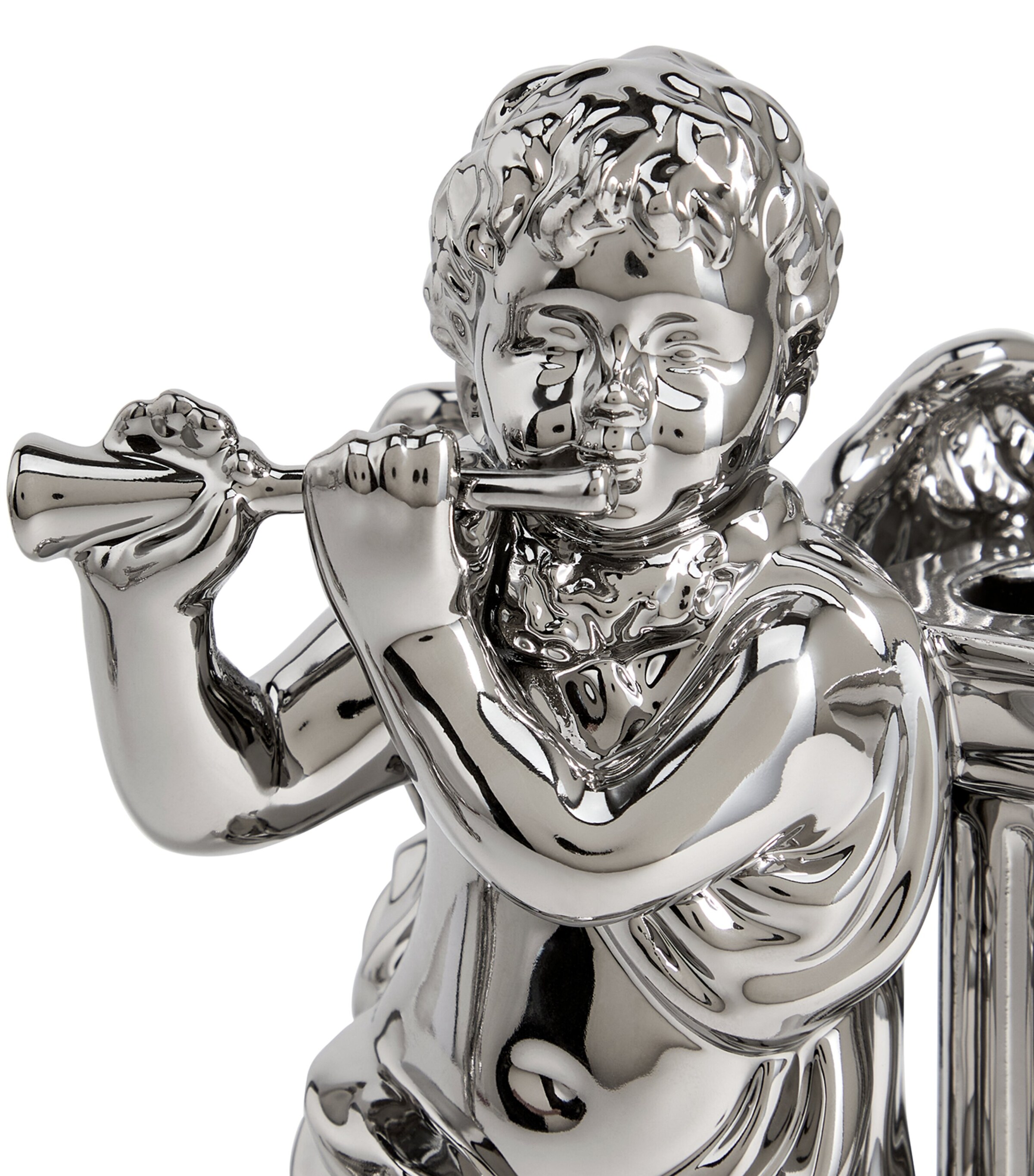 Wedgwood Festive Cherub Candlestick Holders (Set of 2) Silver Image 4