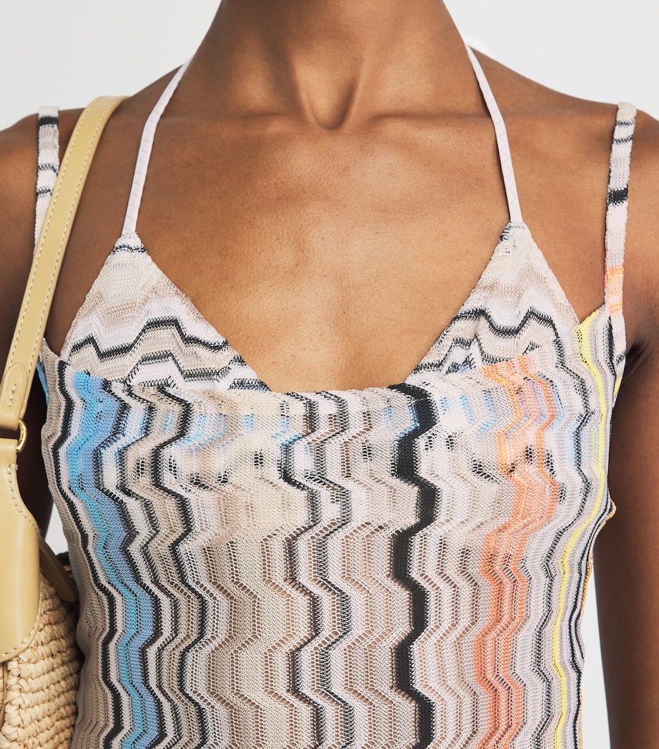 Missoni Womens Zigzag Mini Dress Smsnp Multicolor Image 3
