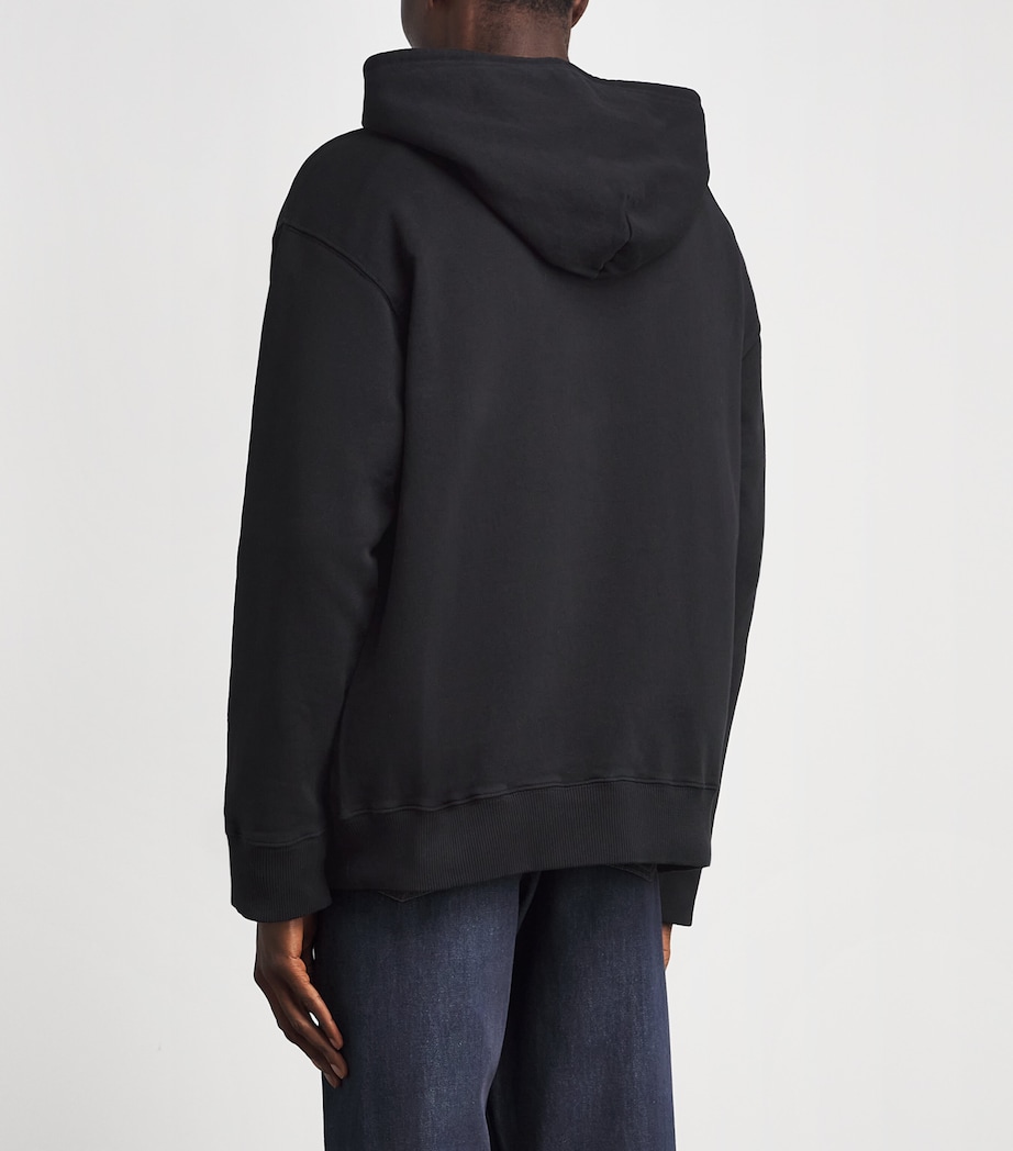 MM6 Maison Margiela Mens Oversized Logo Hoodie Black Image 5