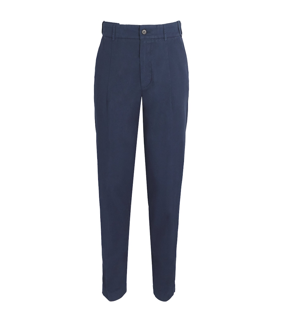 Eleventy Mens Stretch-Cotton Chinos Blu Image 1