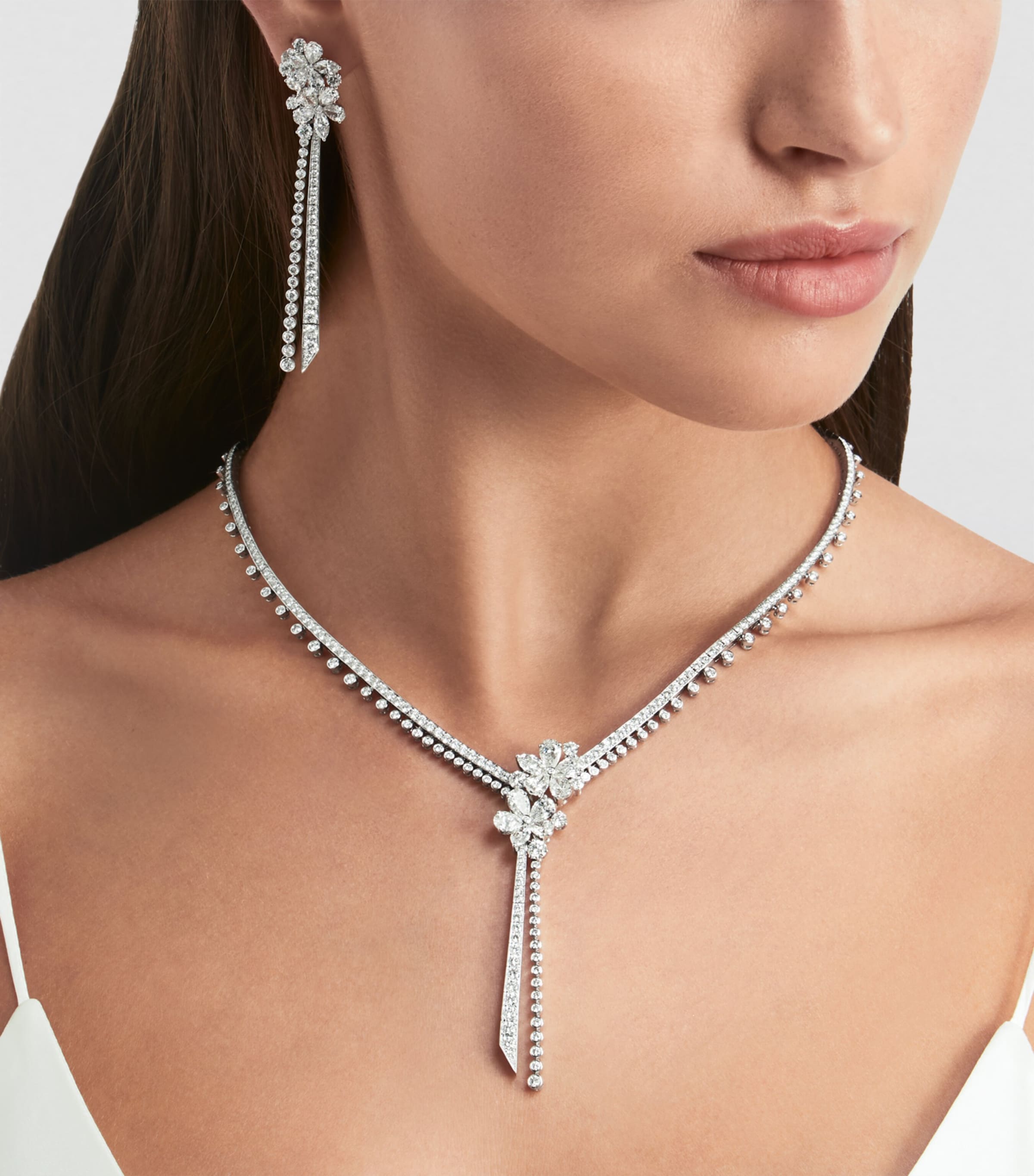 Graff White Gold and Diamond Carissa Necklace White Gold Image 2