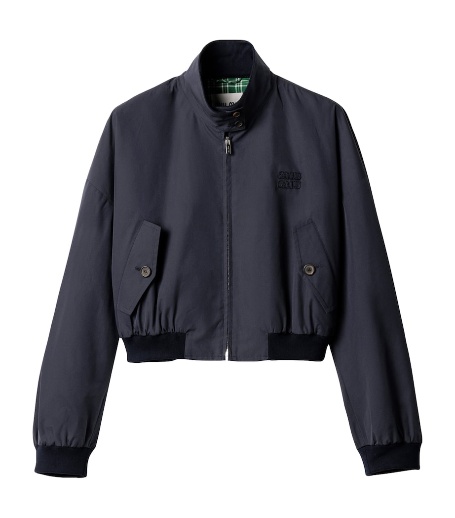 Cotton-Blend Panama Blouson Jacket F0008 Image 1