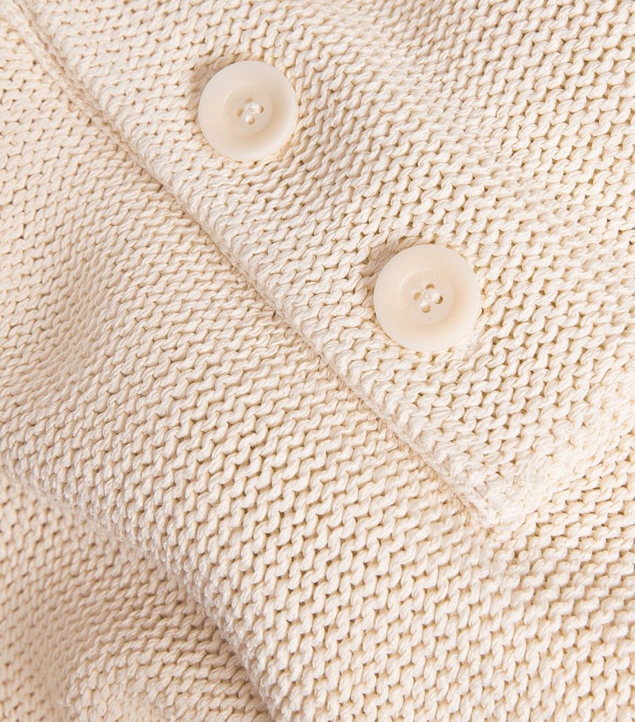 Short-Sleeve Polo Sweater IVORY / WHITE Image 5