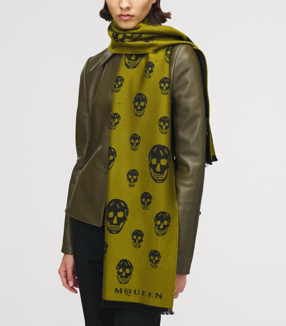 Wool Reversible Skull Scarf 3360 Image 2