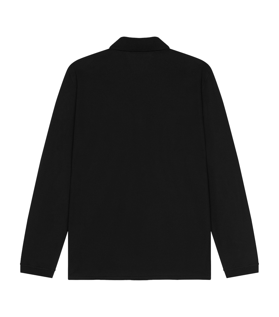 Cotton Logo Polo Shirt BLACK Image 2