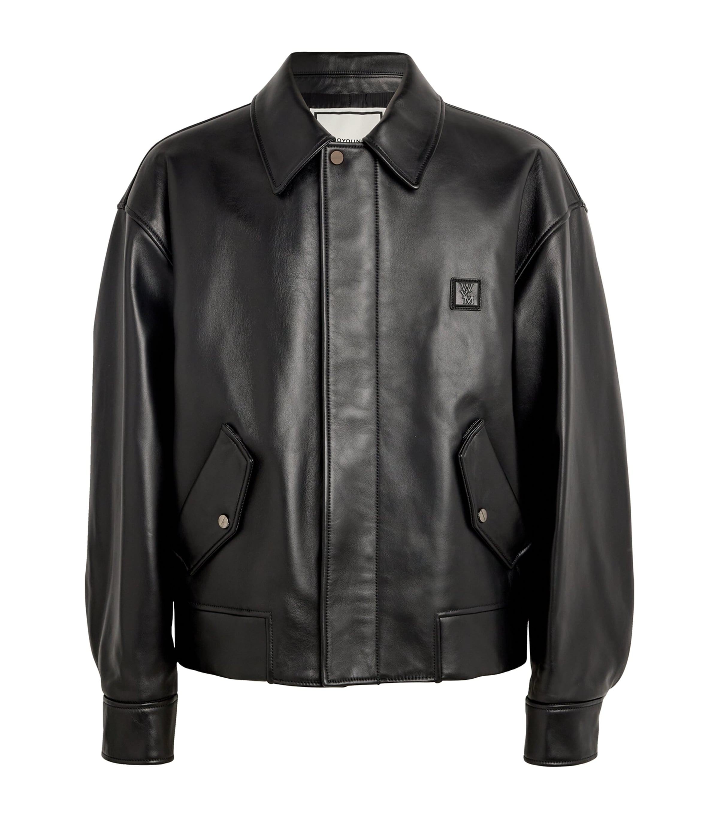 WOOYOUNGMI LEATHER BOMBER JACKET 