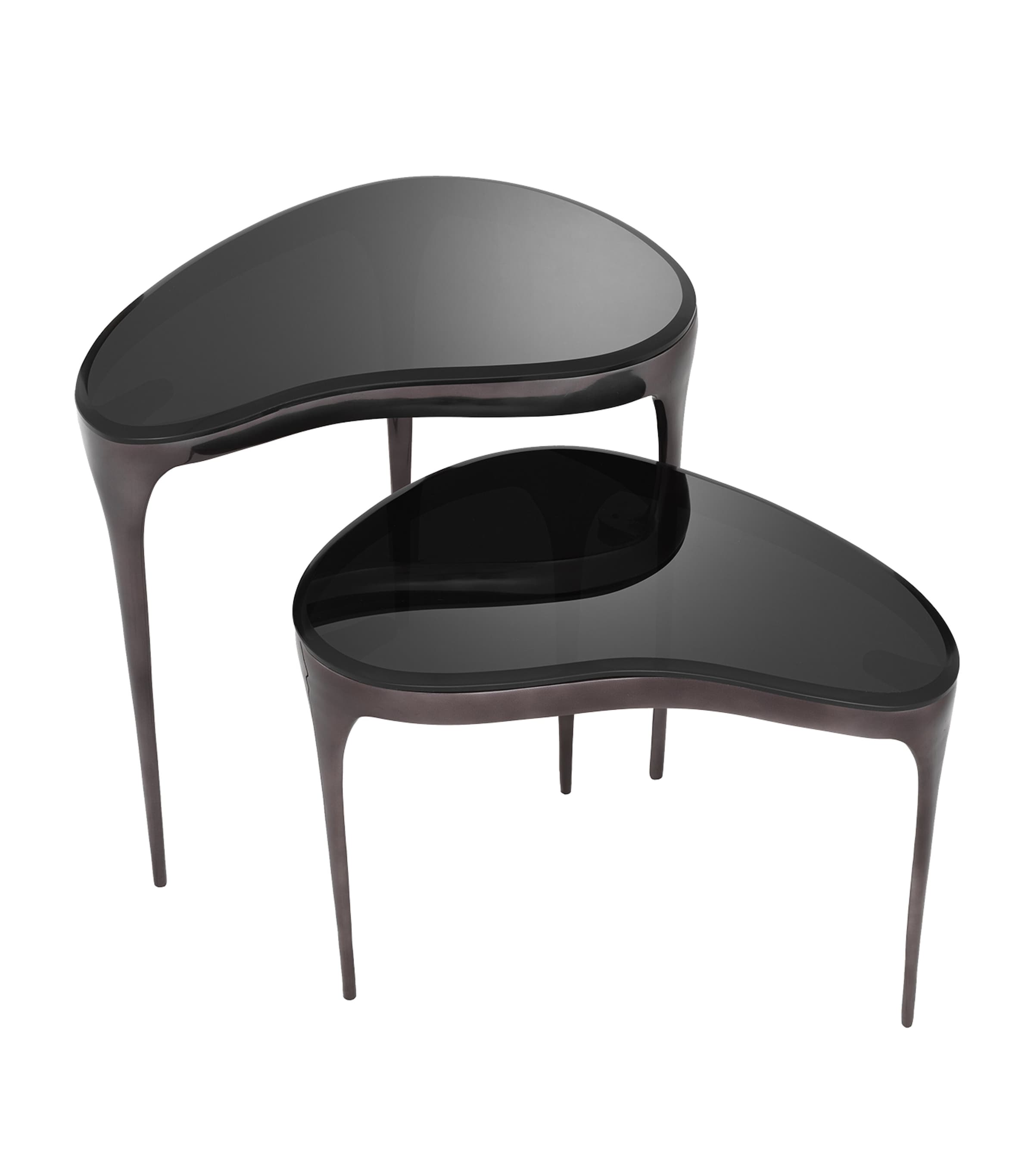 Set of 2 Zena Side Tables BLACK Image 2