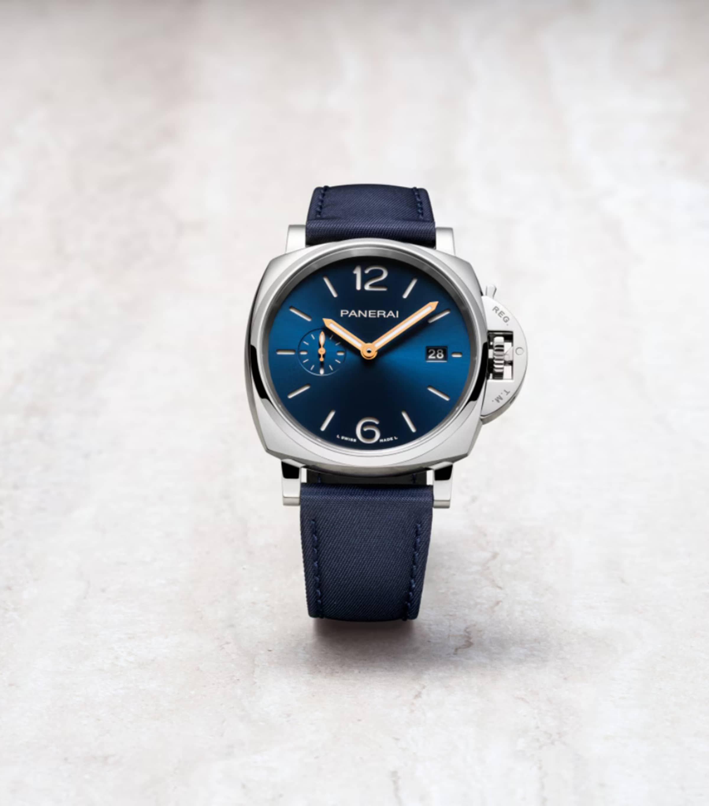 Panerai Stainless Steel Luminor Due Watch 42mm Blue Image 6
