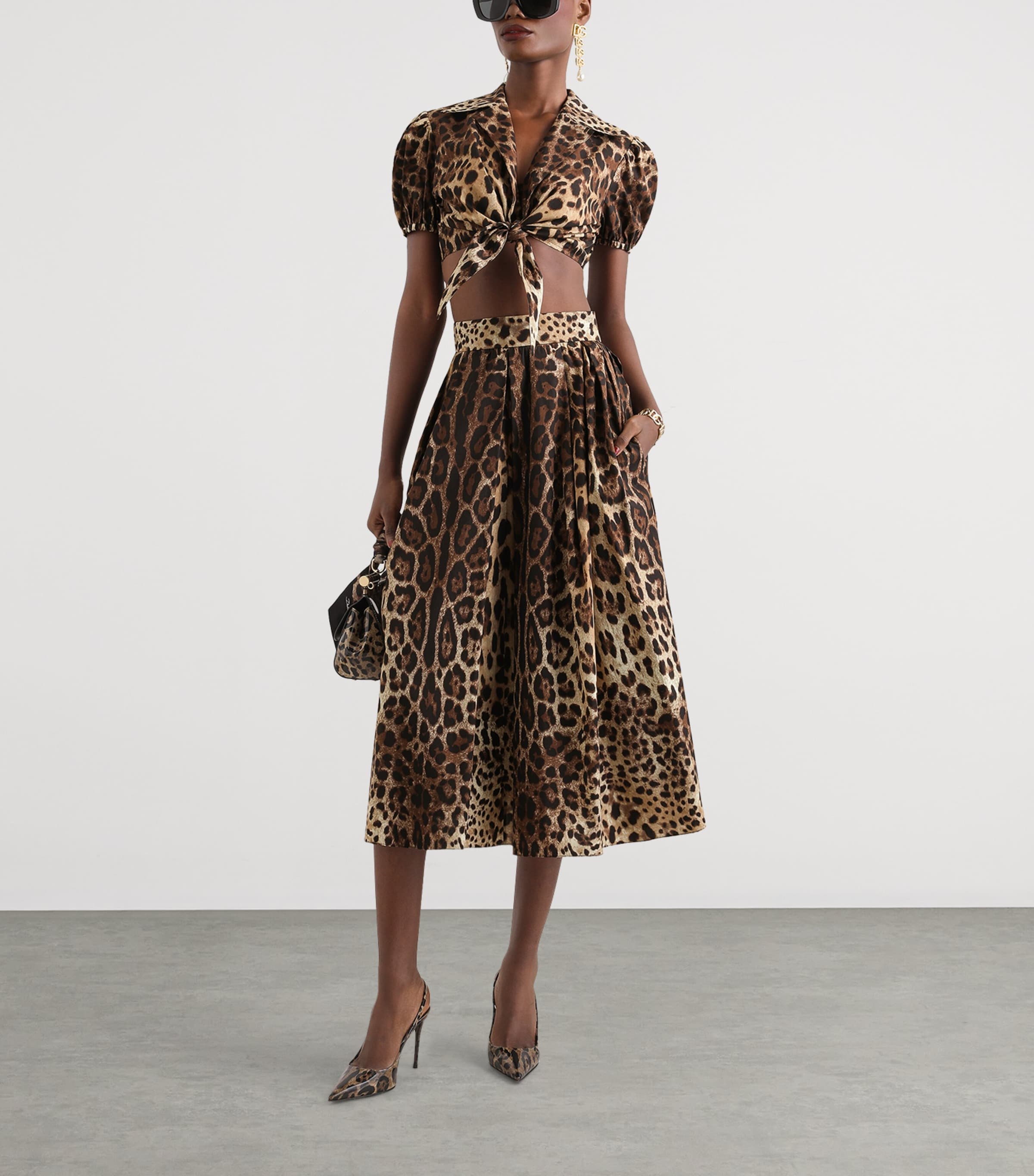 Dolce&Gabbana Womens Cotton Leopard Print Shirt Leo New Image 2