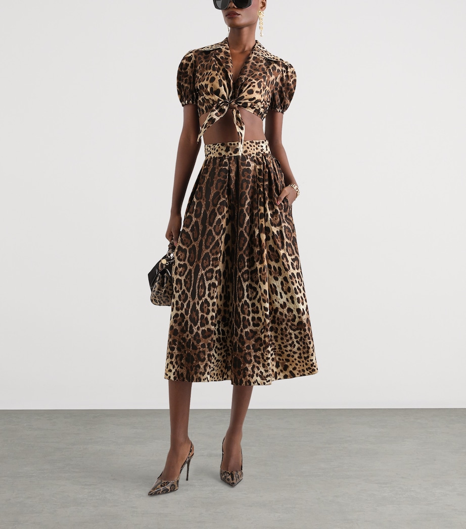 Dolce&Gabbana Womens Cotton Leopard Print Shirt Leo New Image 2