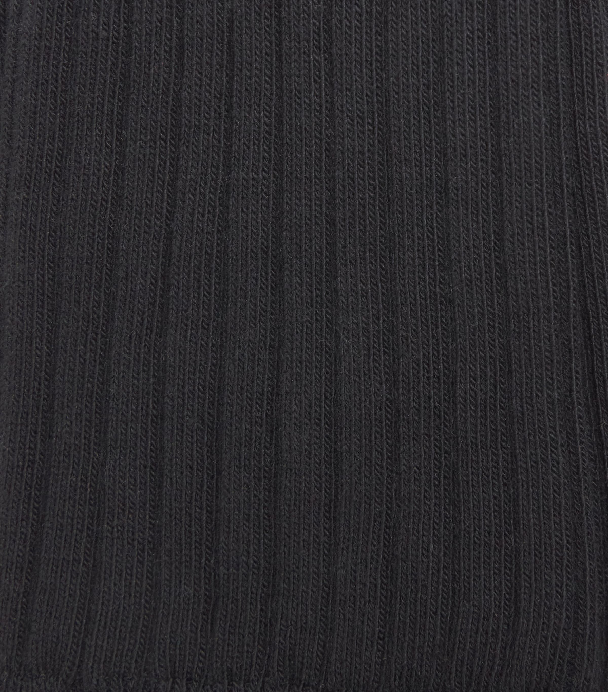 Falke Womens Stretch-Cotton Ribbed Socks Black Image 2