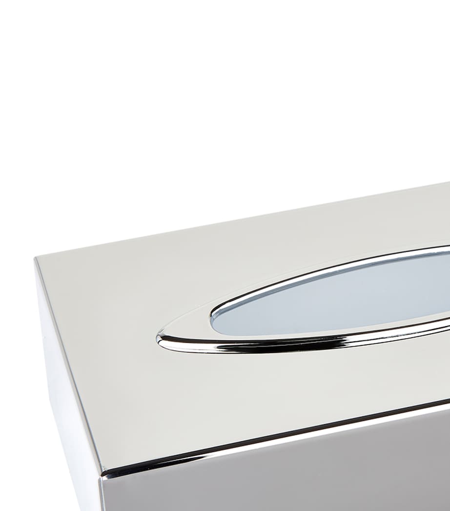 Rectangular Chrome Tissue Box SILVER Image 3