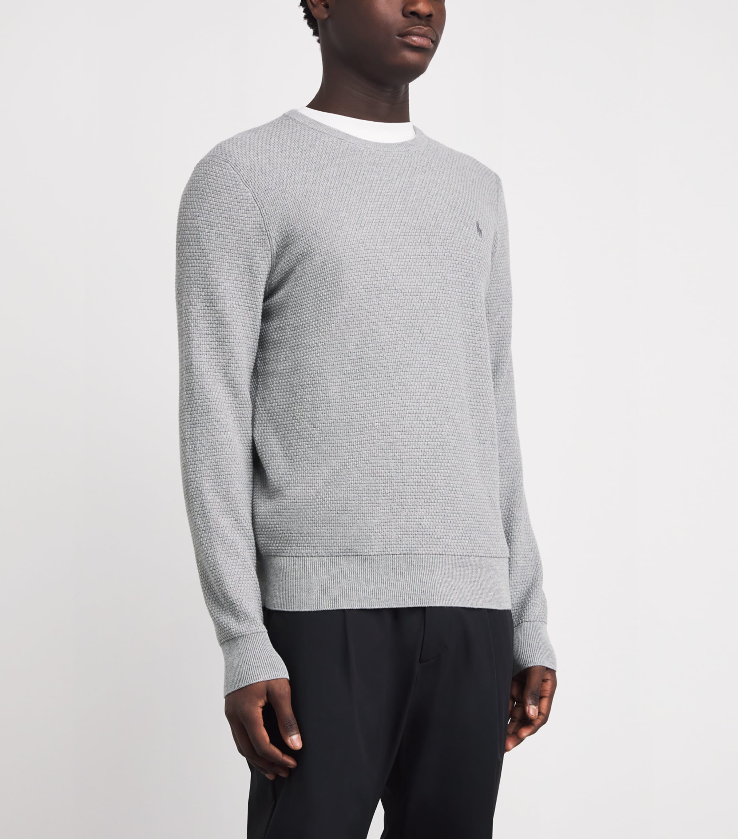 Cotton-Blend Sweater ANDOVER HEATHER Image 3