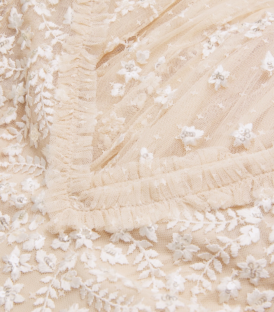 Cape-Detail Clover Maxi Dress BEIGE/CREAM Image 5