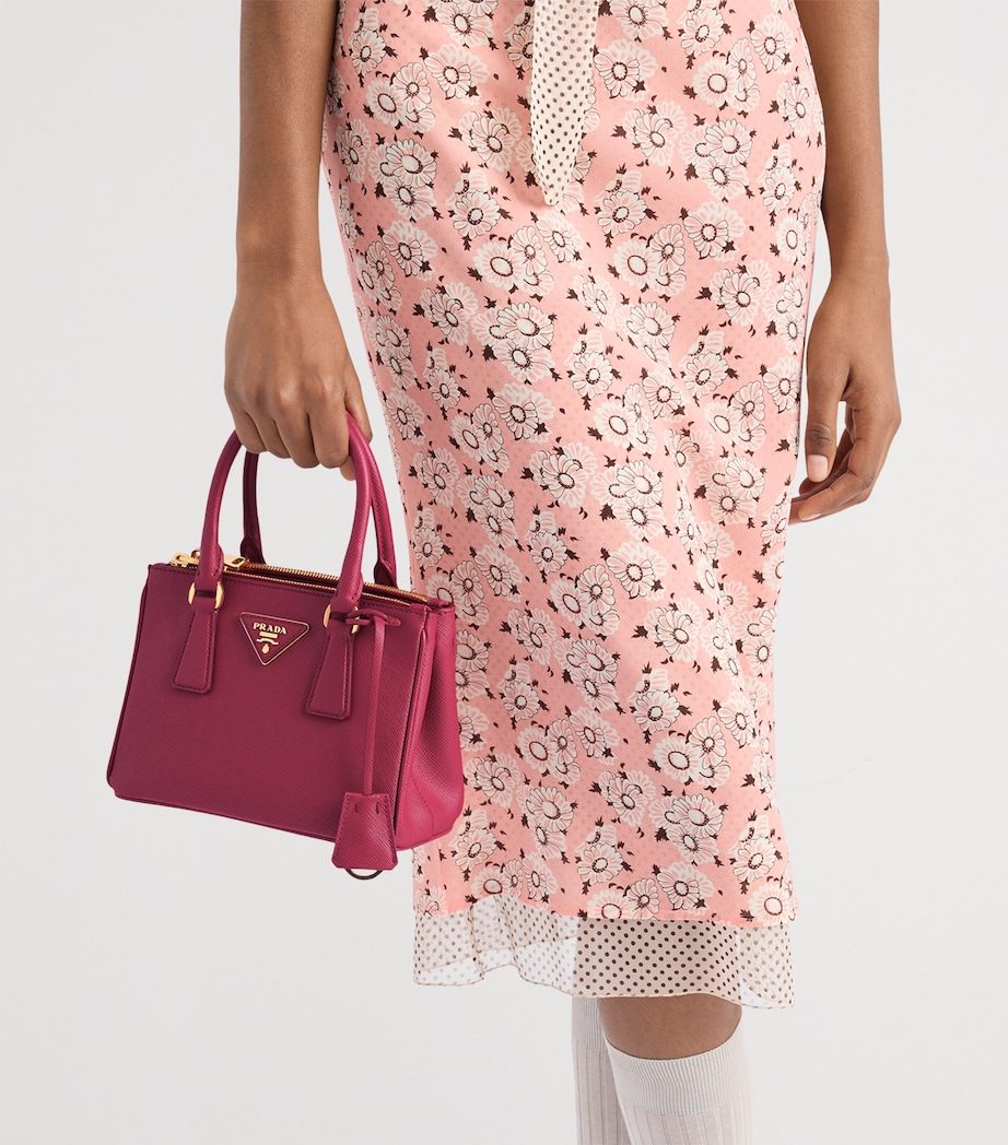 Mini Saffiano Leather Galleria Top-Handle Bag F0BQT Image 7