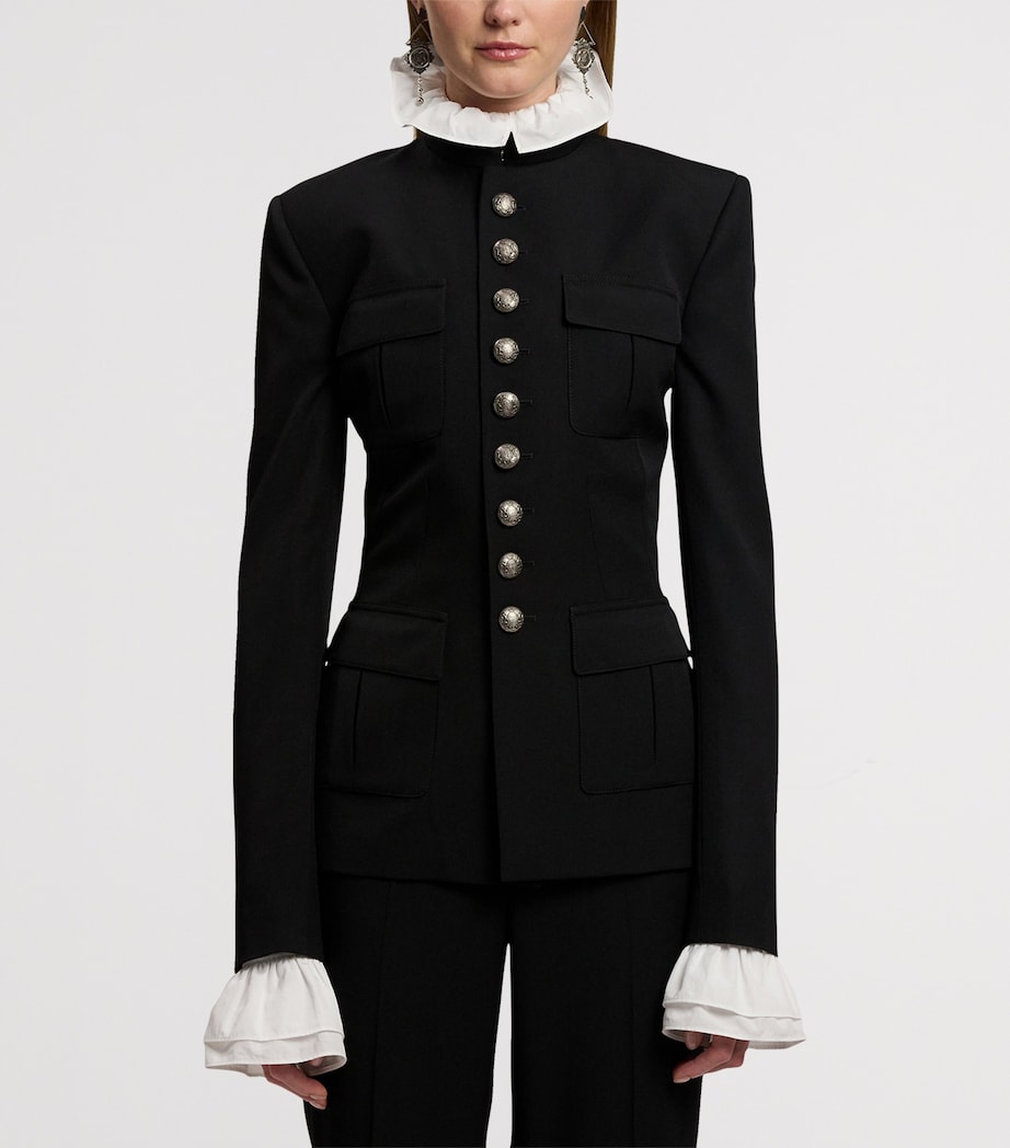 Wool Grain de Poudre Eliza Jacket BLACK Image 11