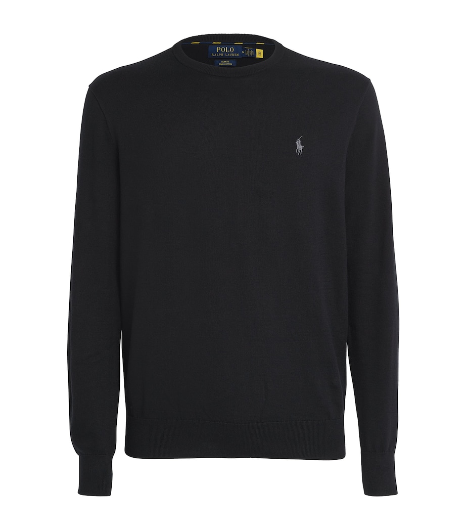 Pima Cotton Sweater POLO BLACK Image 1