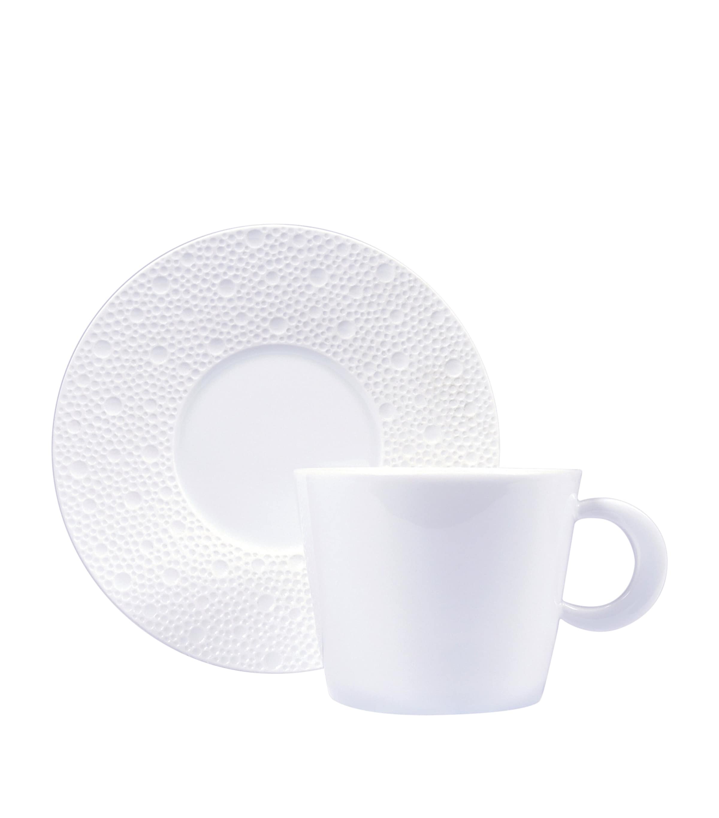 Shop Bernardaud Ecume Teacup And Saucer In White