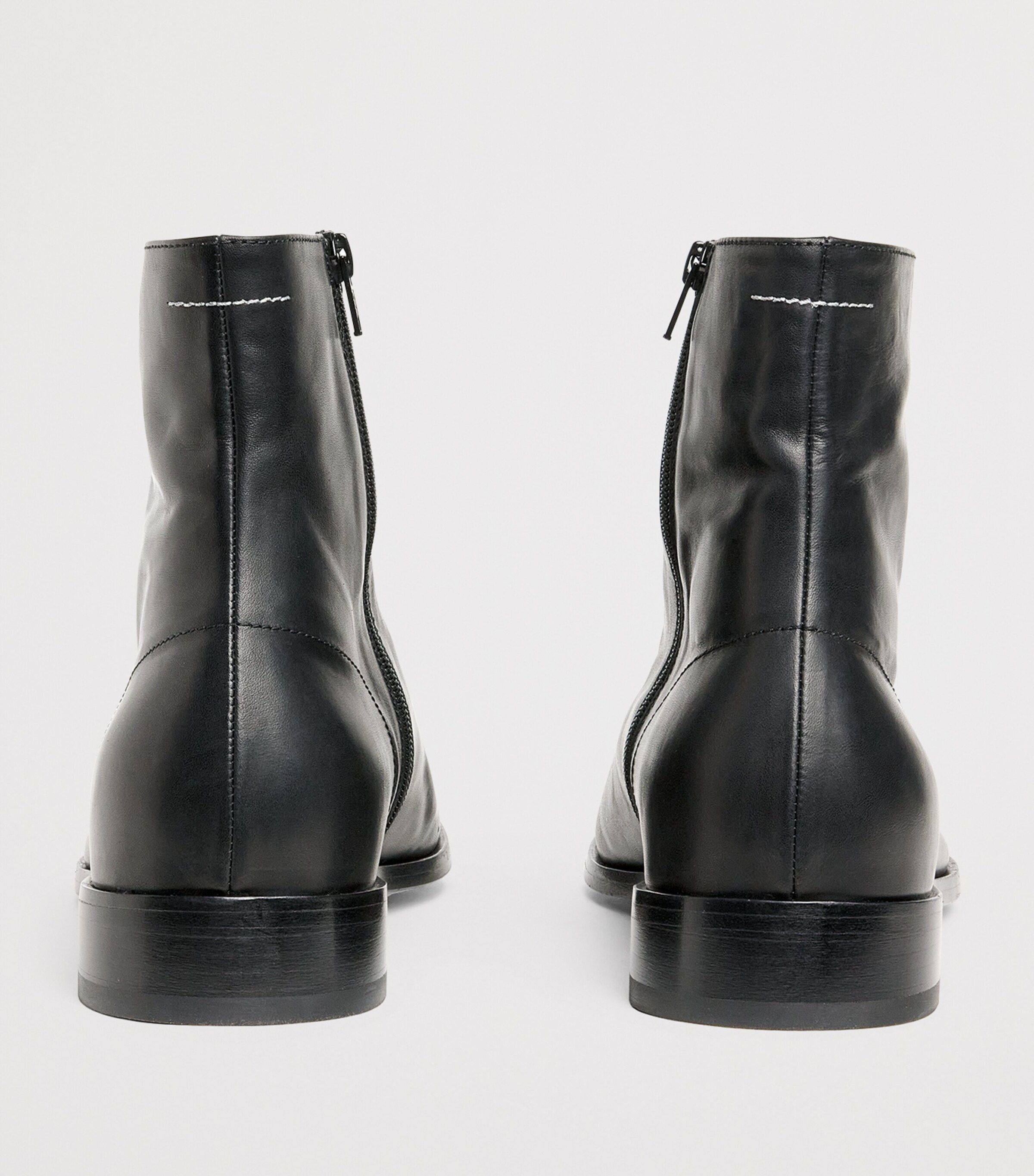 Leather Ankle Boots T8013 - BLACK Image 4