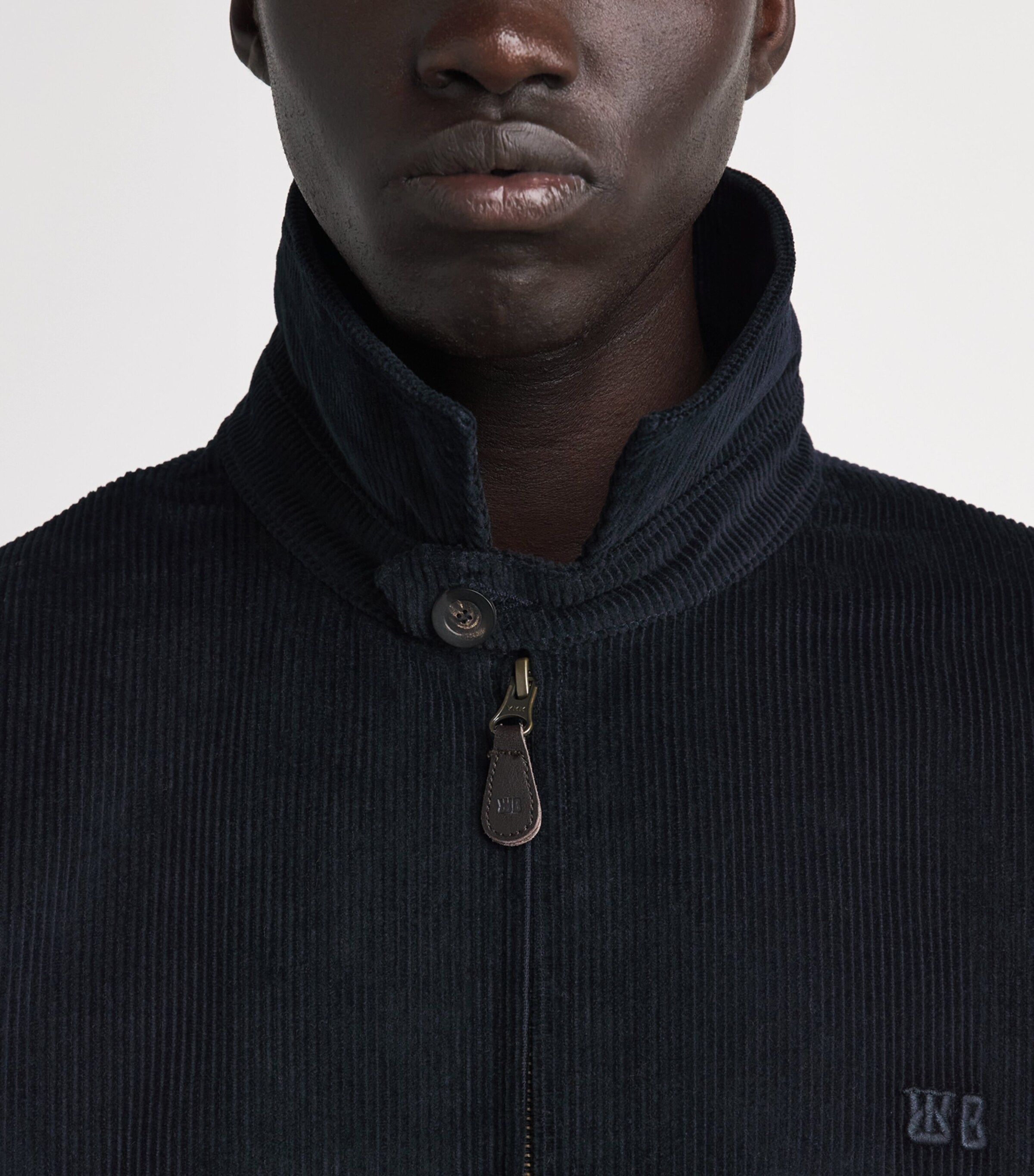 Wales Bonner Mens Corduroy Drew Shacket Navy Image 3