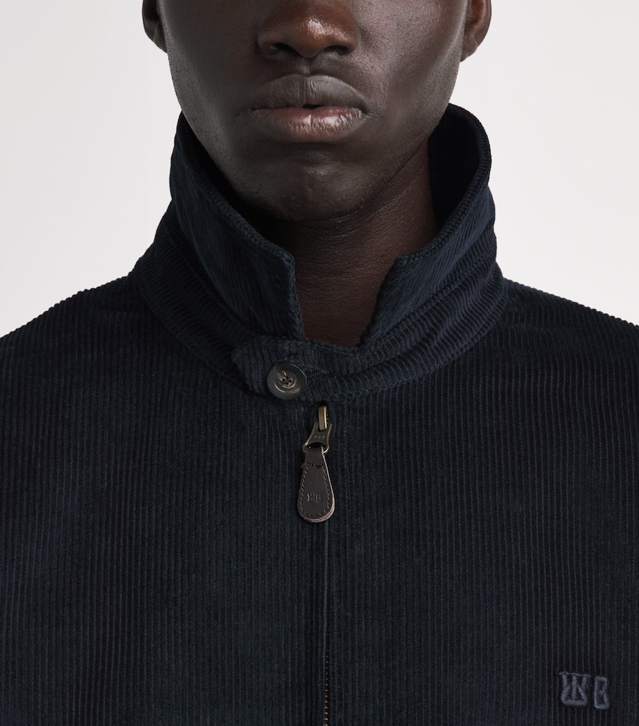 Wales Bonner Mens Corduroy Drew Shacket Navy Image 3