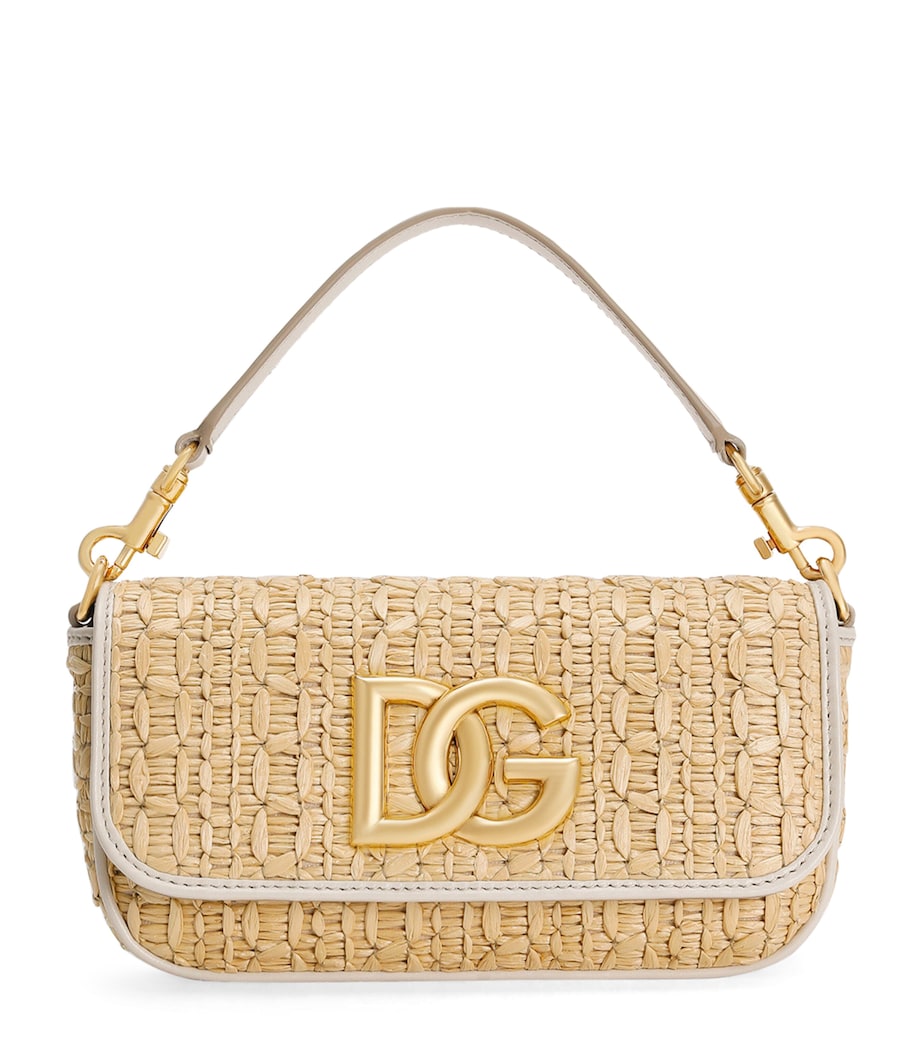 Raffia Top-Handle Bag 8W047-CREMA/AVORIO Image 1