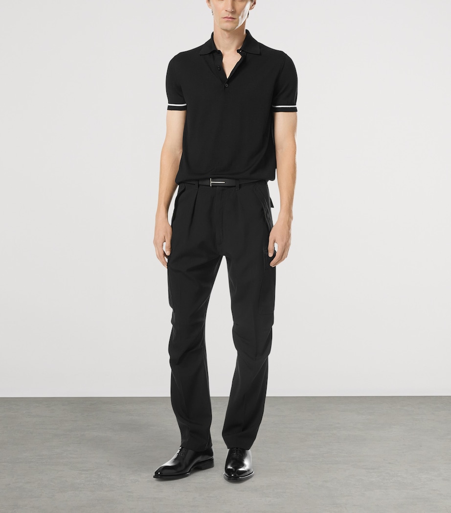 Virgin Wool-Blend Cargo Trousers NAA Image 4