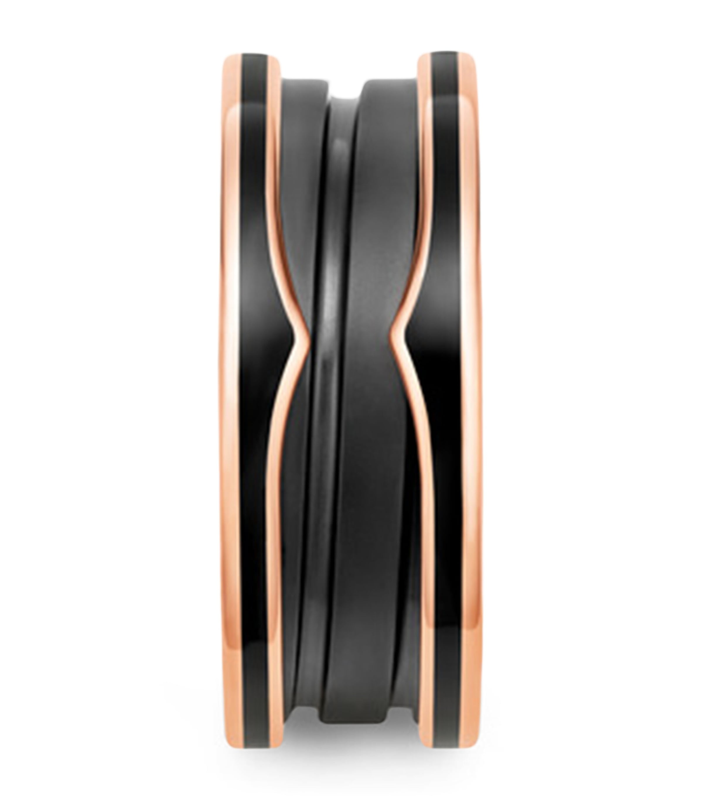Rose Gold and Black Ceramic B.zero1 Two-Band Ring PINK GOLD Image 5