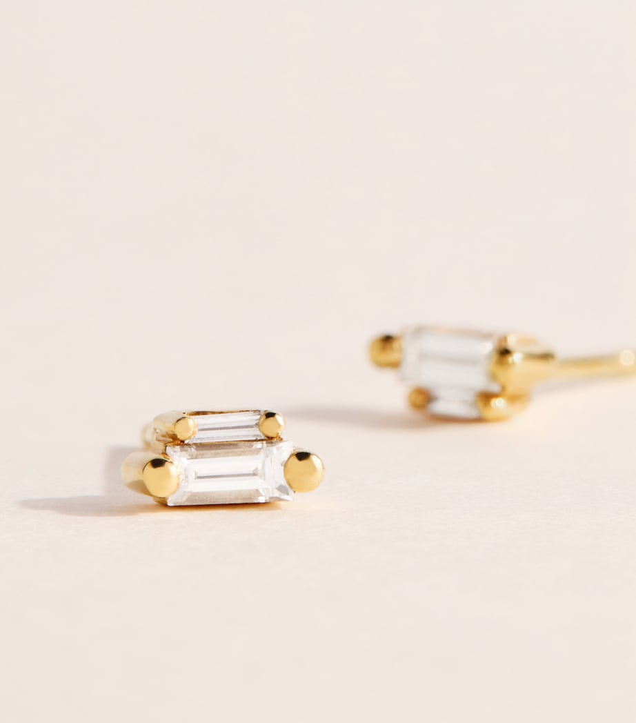 Suzanne Kalan Yellow Gold and Diamond Bold Stud Earrings Yg/wd Image 4