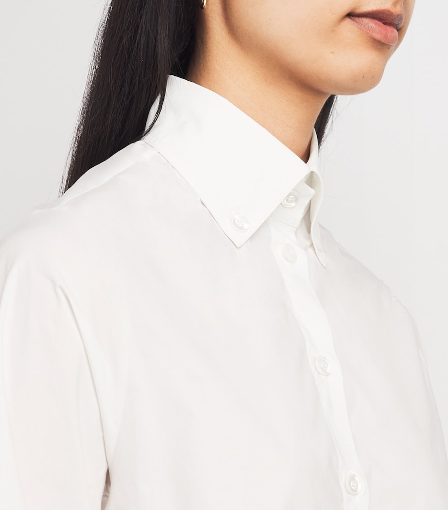Eleventy Womens Stretch-Cotton Shirt Bianco Image 6
