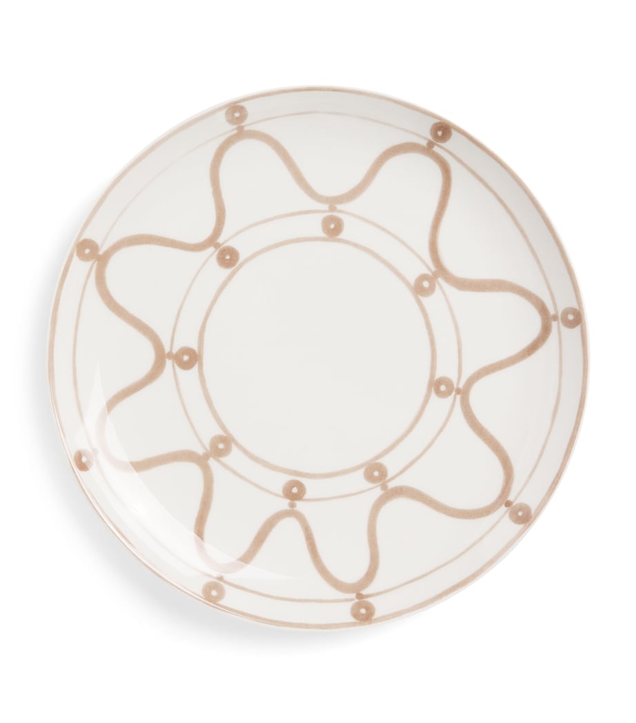 Porcelain Serenity Charger Plate (31cm) BEIGE ON WHITE Image 1