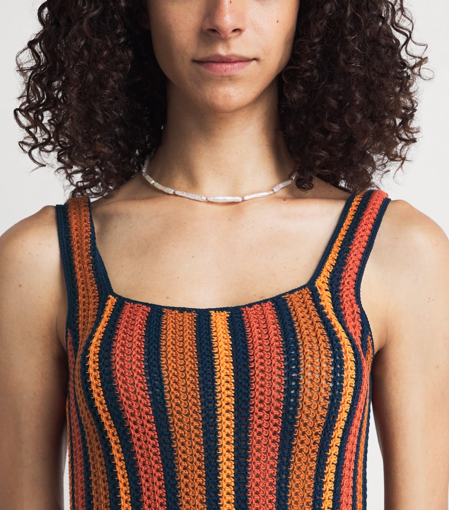 ESCVDO Womens Fringe Misti Top Sunset Image 3