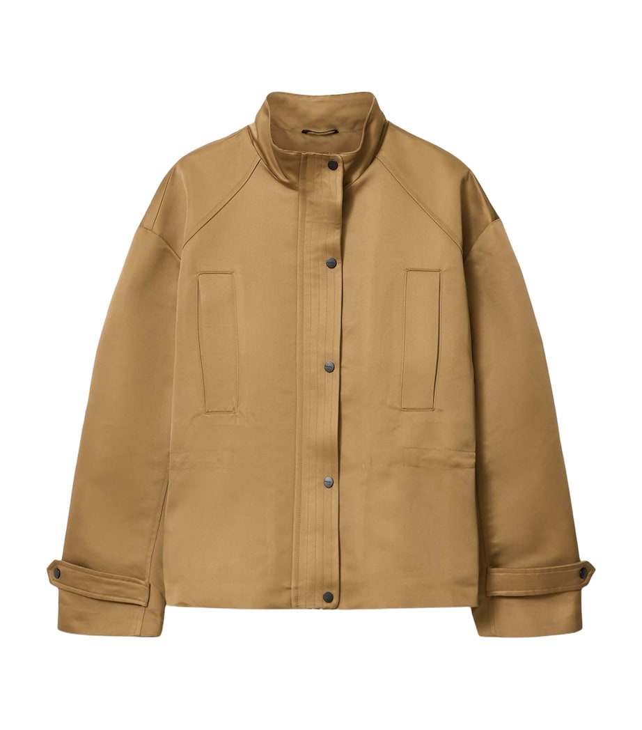 AllSaints Womens Luellah Oversized Jacket Greige Brown Image 1