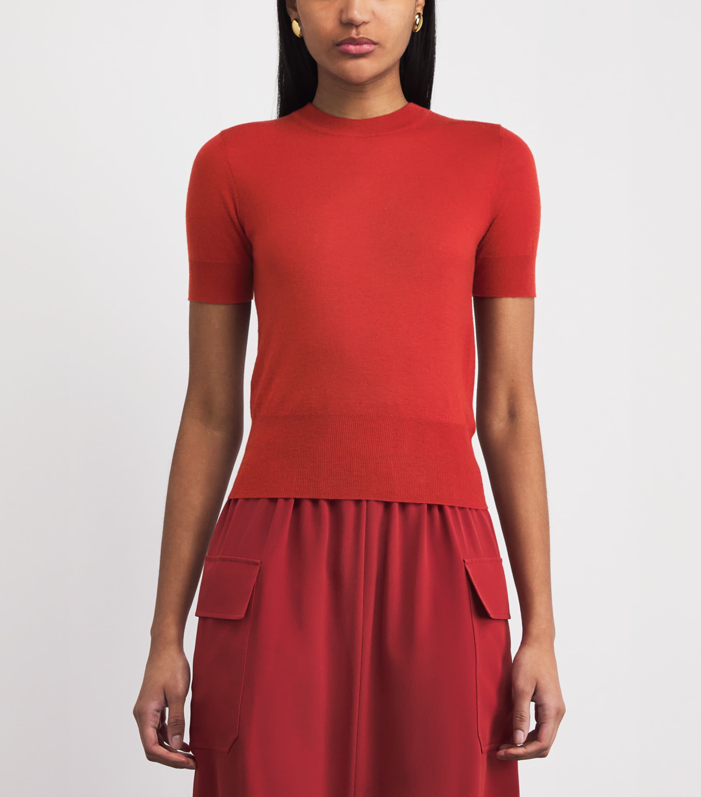 Joseph Womens Cashmere Cashair T-Shirt Spice Image 4