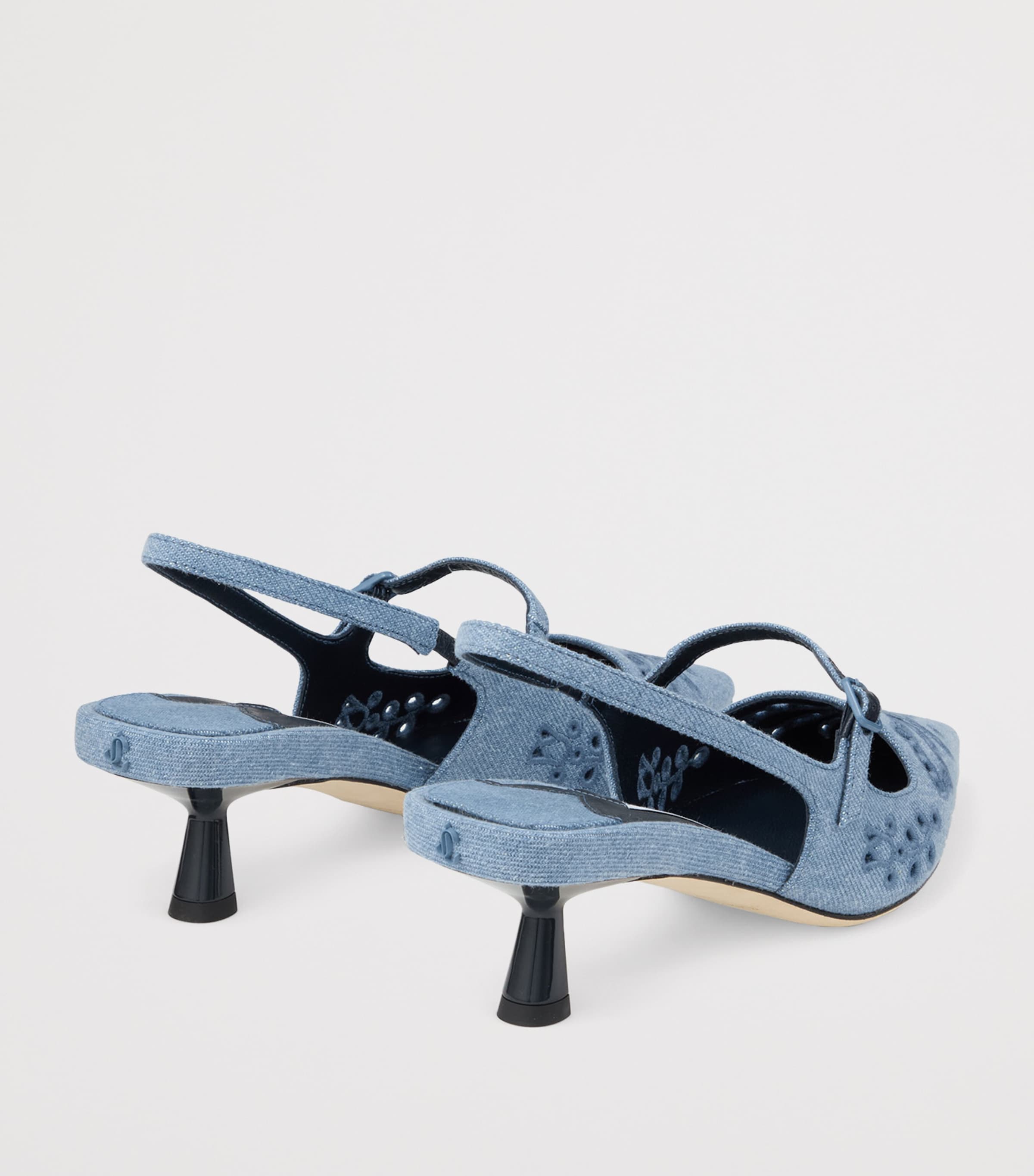 Jimmy Choo Didi 45 Denim Slingback Pumps | Harrods UK