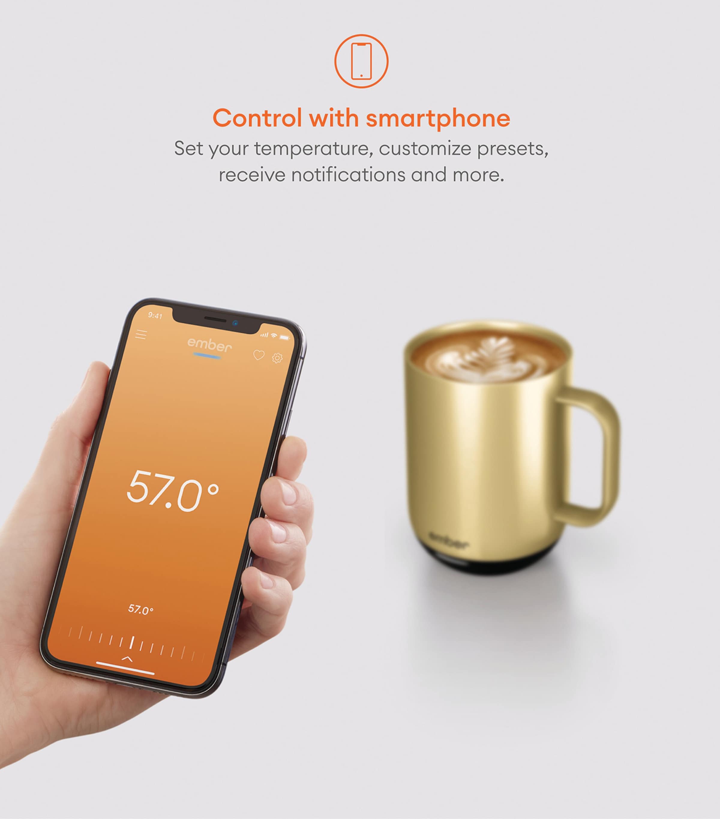 Smart Mug (295ml) GOLD Image 6