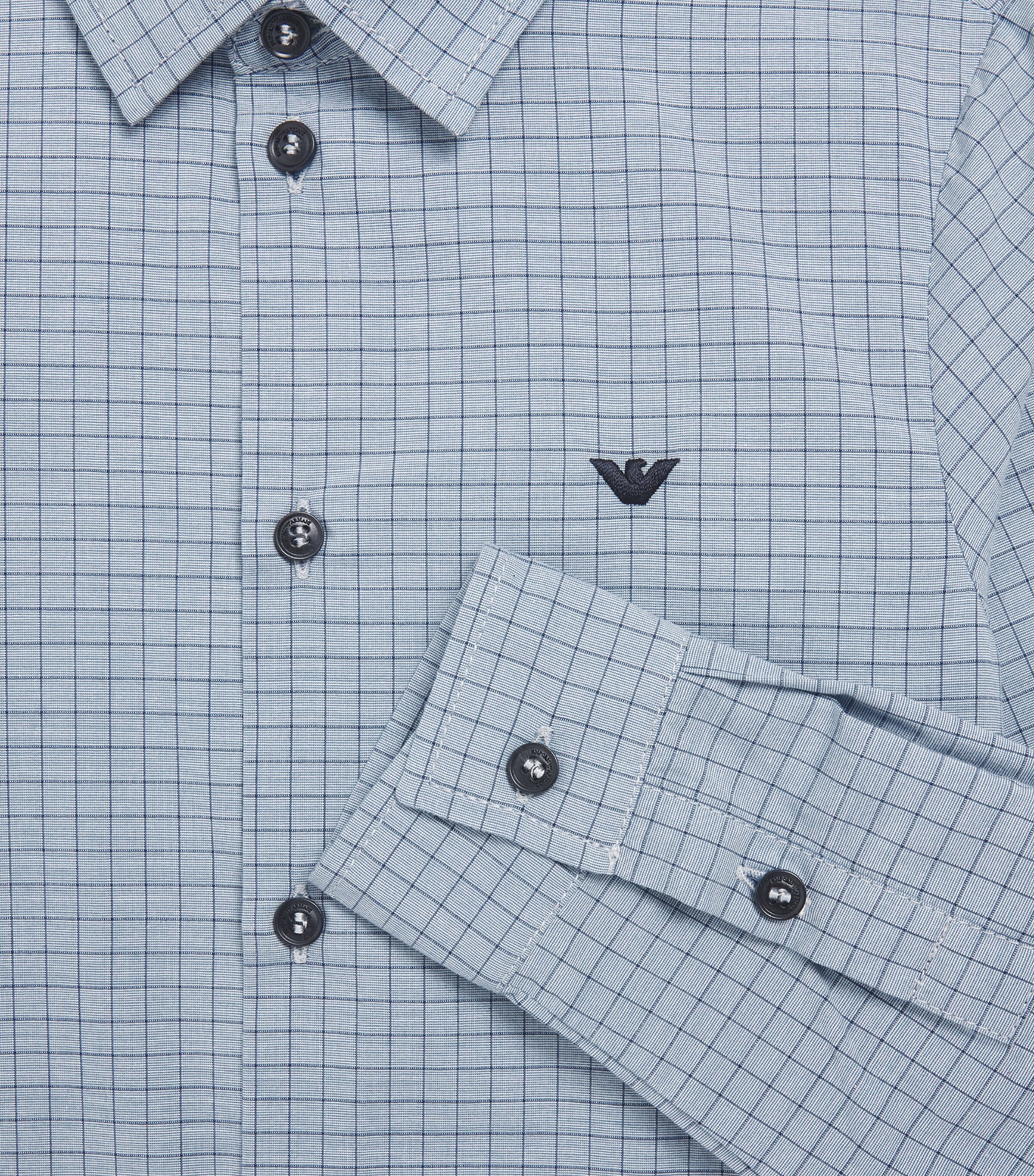 Emporio Armani Kids Cotton Check Shirt (4-14 Years) Fant.blue Image 2