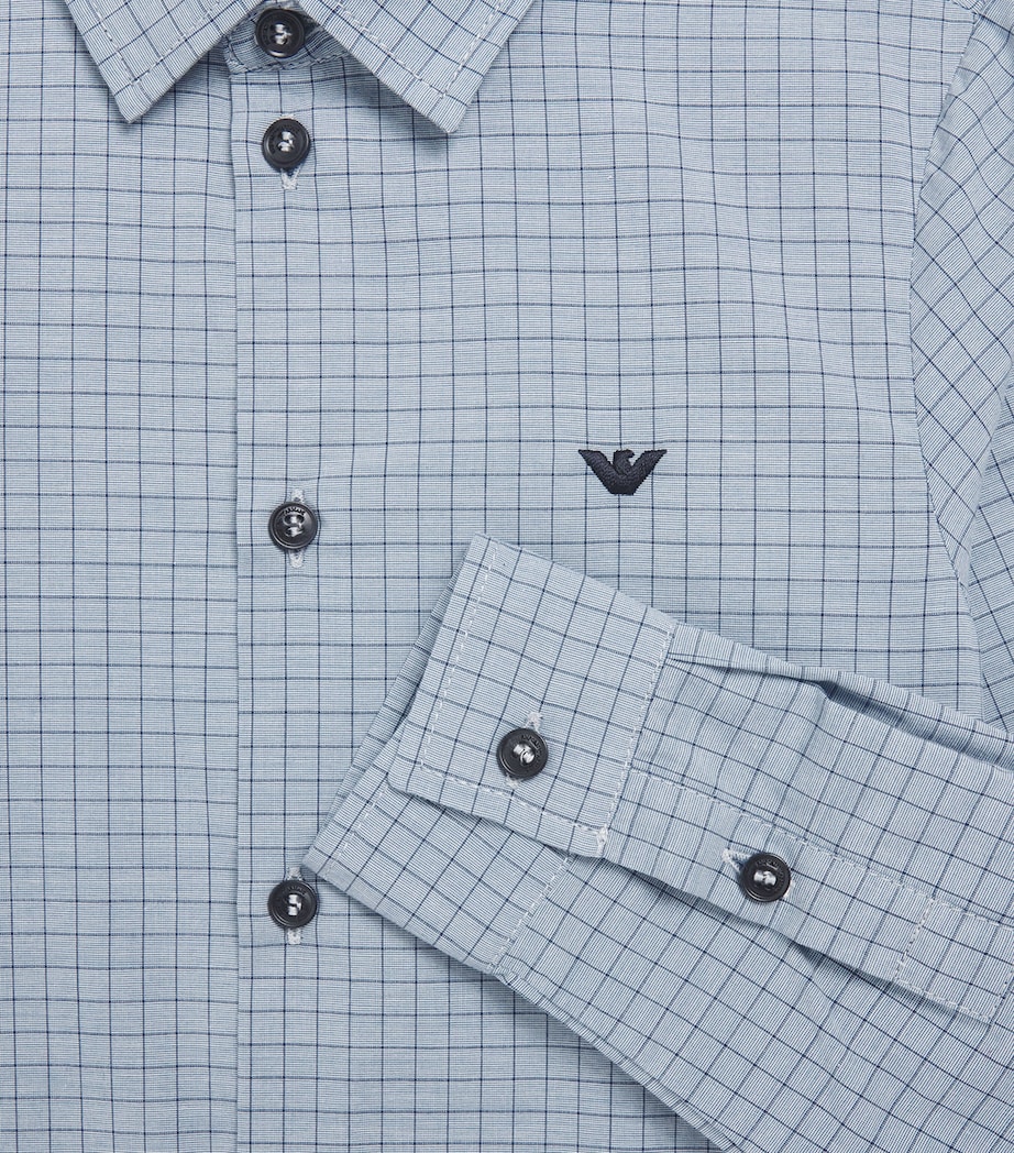 Emporio Armani Kids Cotton Check Shirt (4-14 Years) Fant.blue Image 2